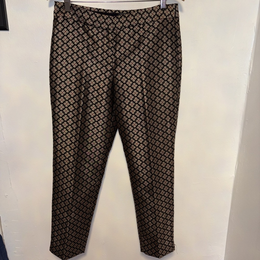 Talbots Signature Dress Pants Size 8 BLACK AND GOLD AND A LITTLE RED
